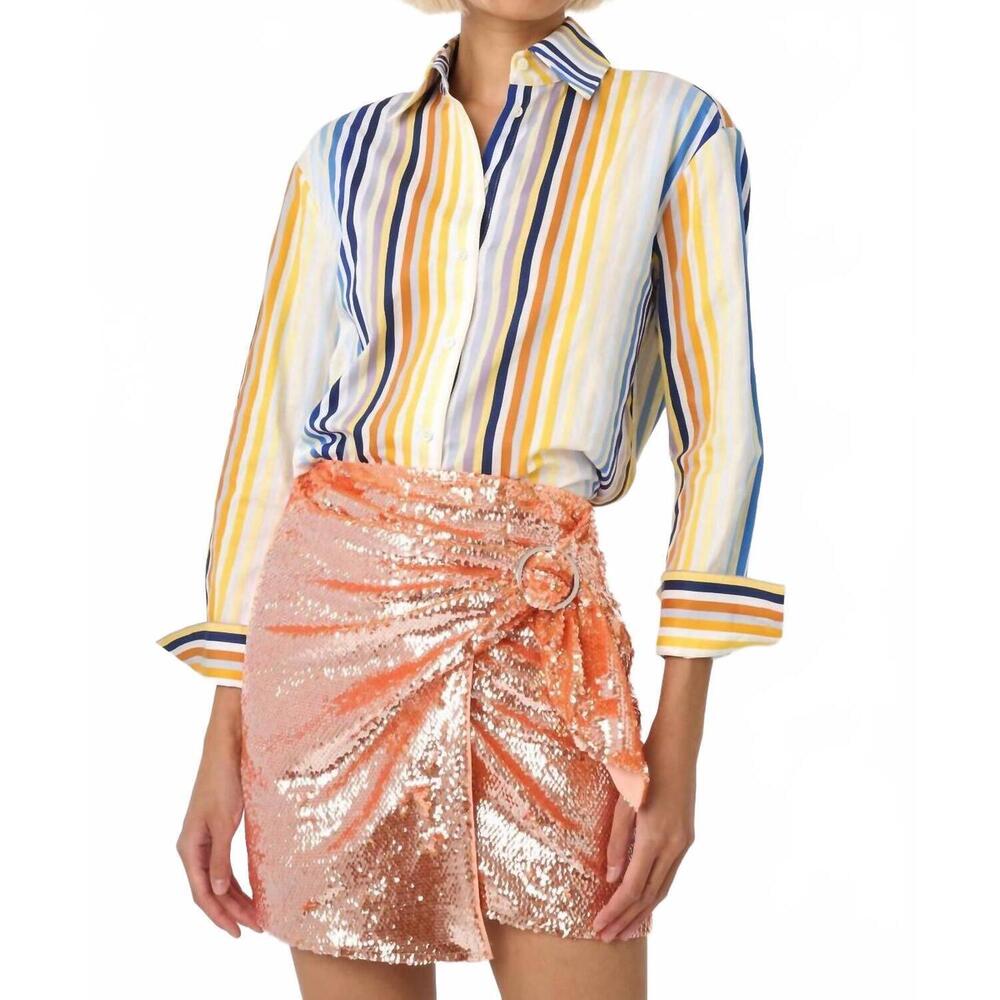 NEW TOCCIN brennan boyfriend shirt in sunset